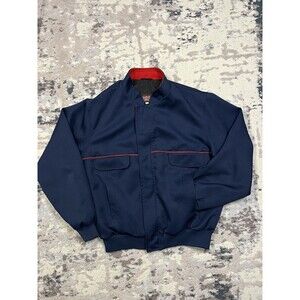 Vtg 70's Marv Holland Canada Bomber Pleated Jacket Sz Large Retro Pocket Flap